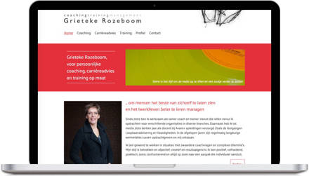 Screenshot website Grieteke Rozeboom
